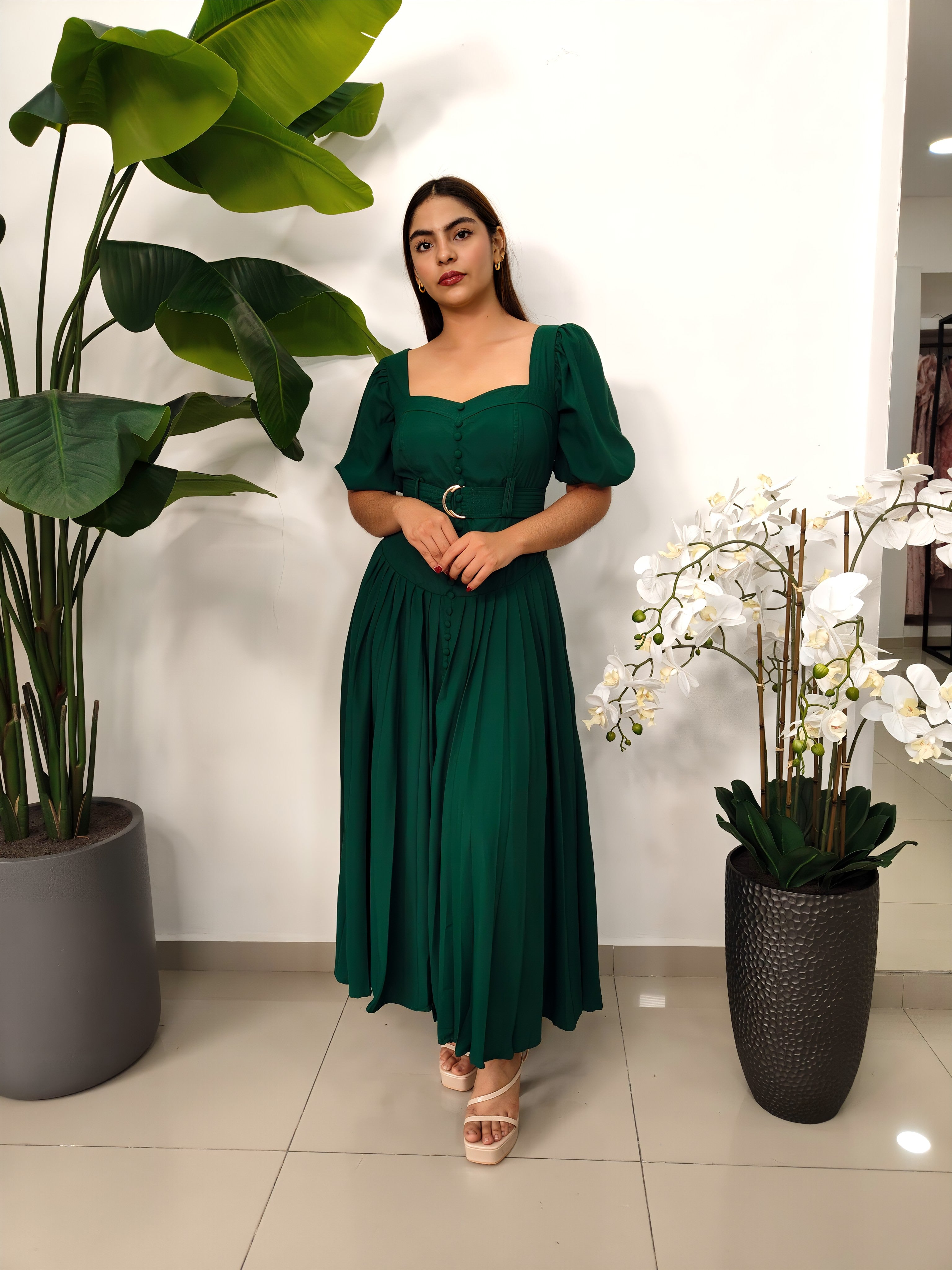 MIDI DRESS VERDE