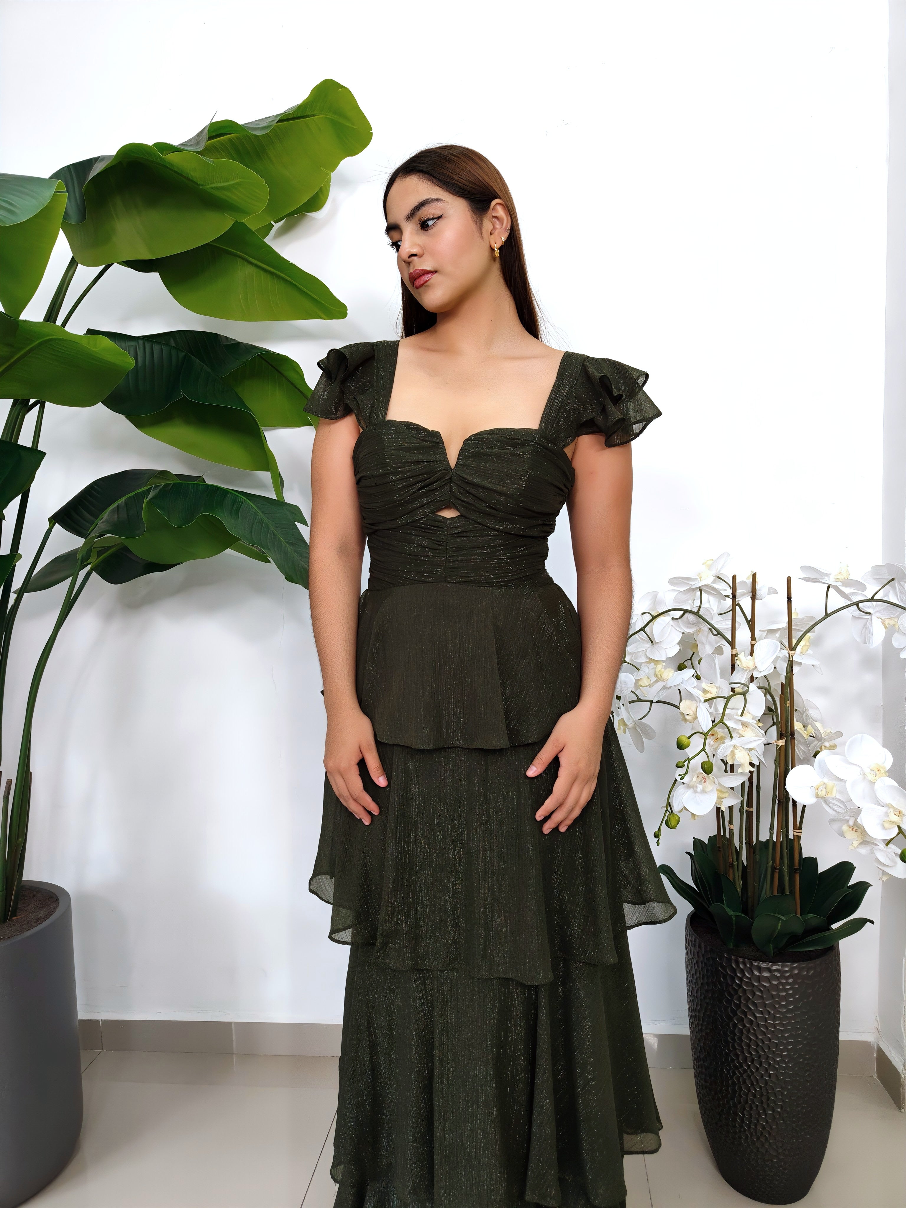 VESTIDO DE OLANES EVENTOS ESPECIALES