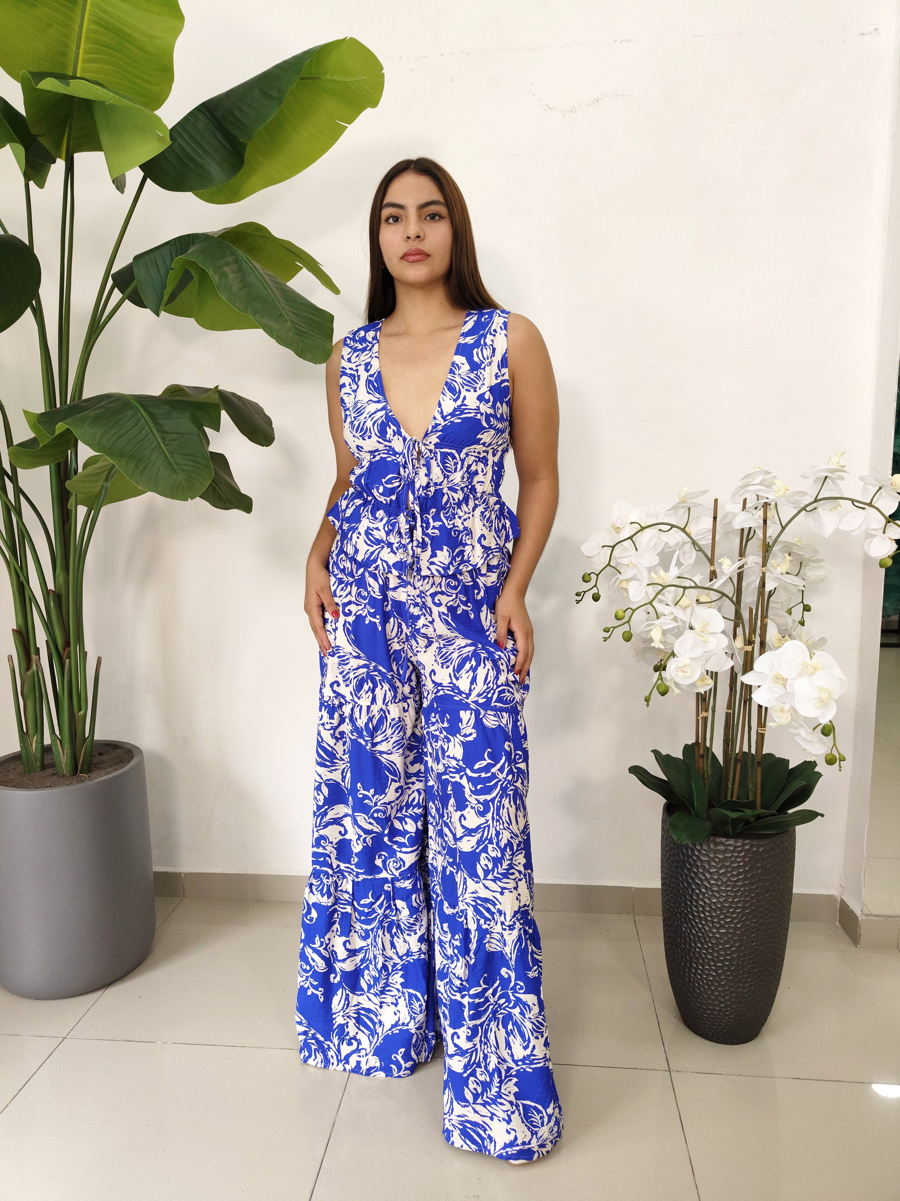 CONJUNTO ESTAMPADO AZUL