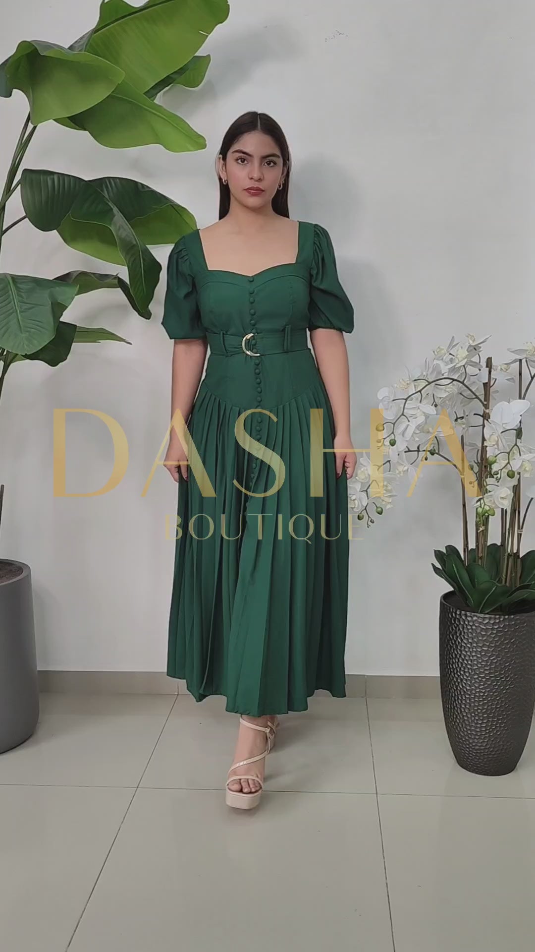 MIDI DRESS VERDE